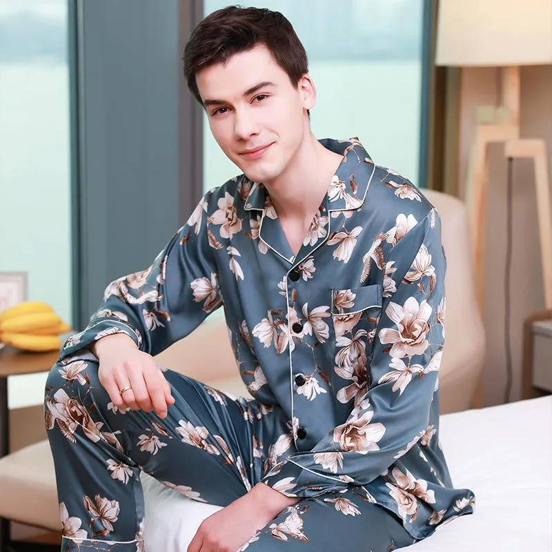 Floral Print Luxe Women Satin Pajamas Set