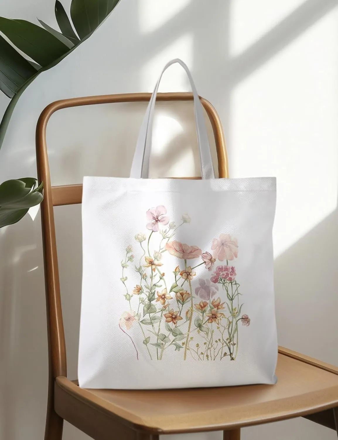 Floral Tote Bag, Floral Bag for Women, Reusable Grocery Bags Shopping Bags