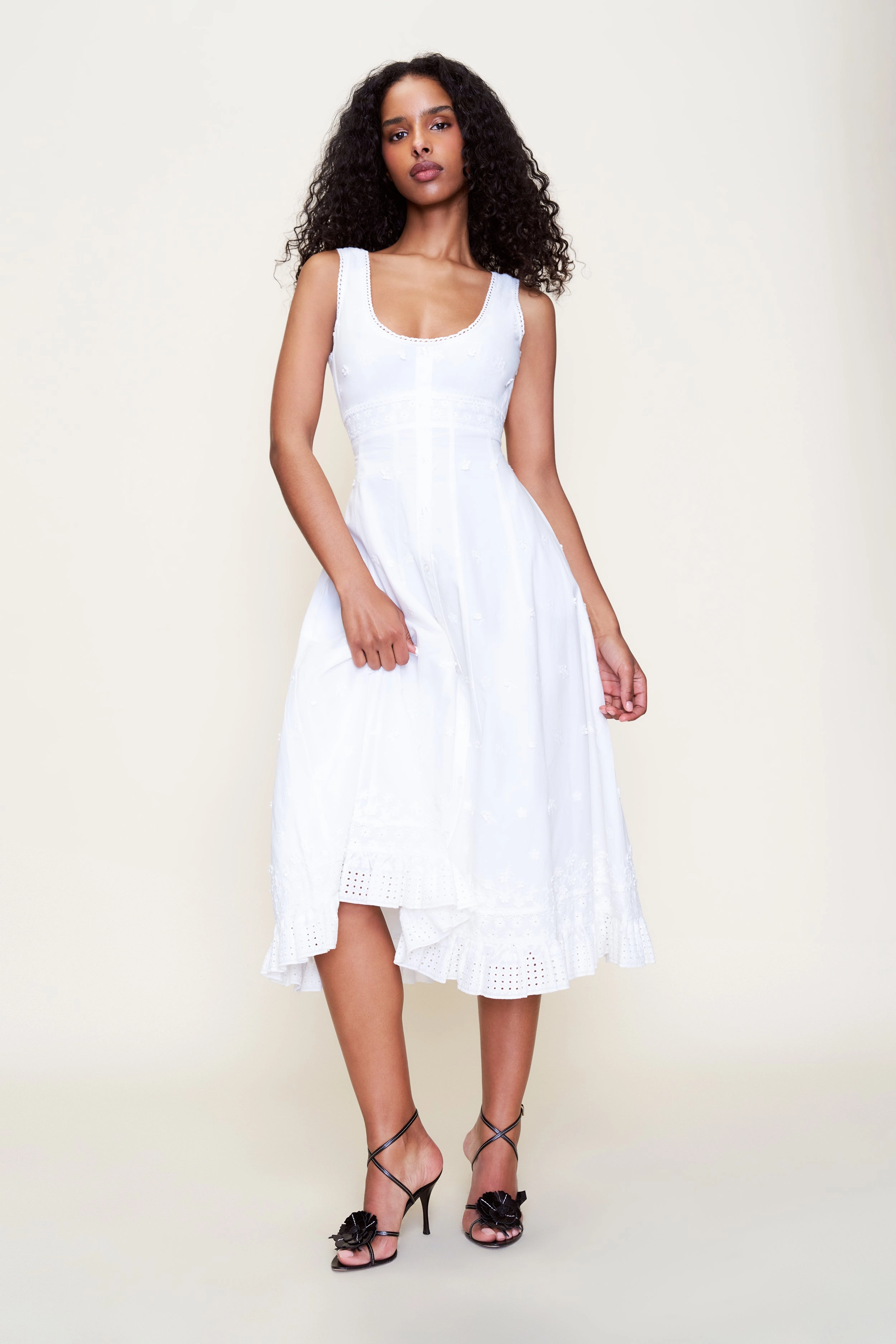 Florrie Eyelet Dress Comfy and Elegant Chic casual