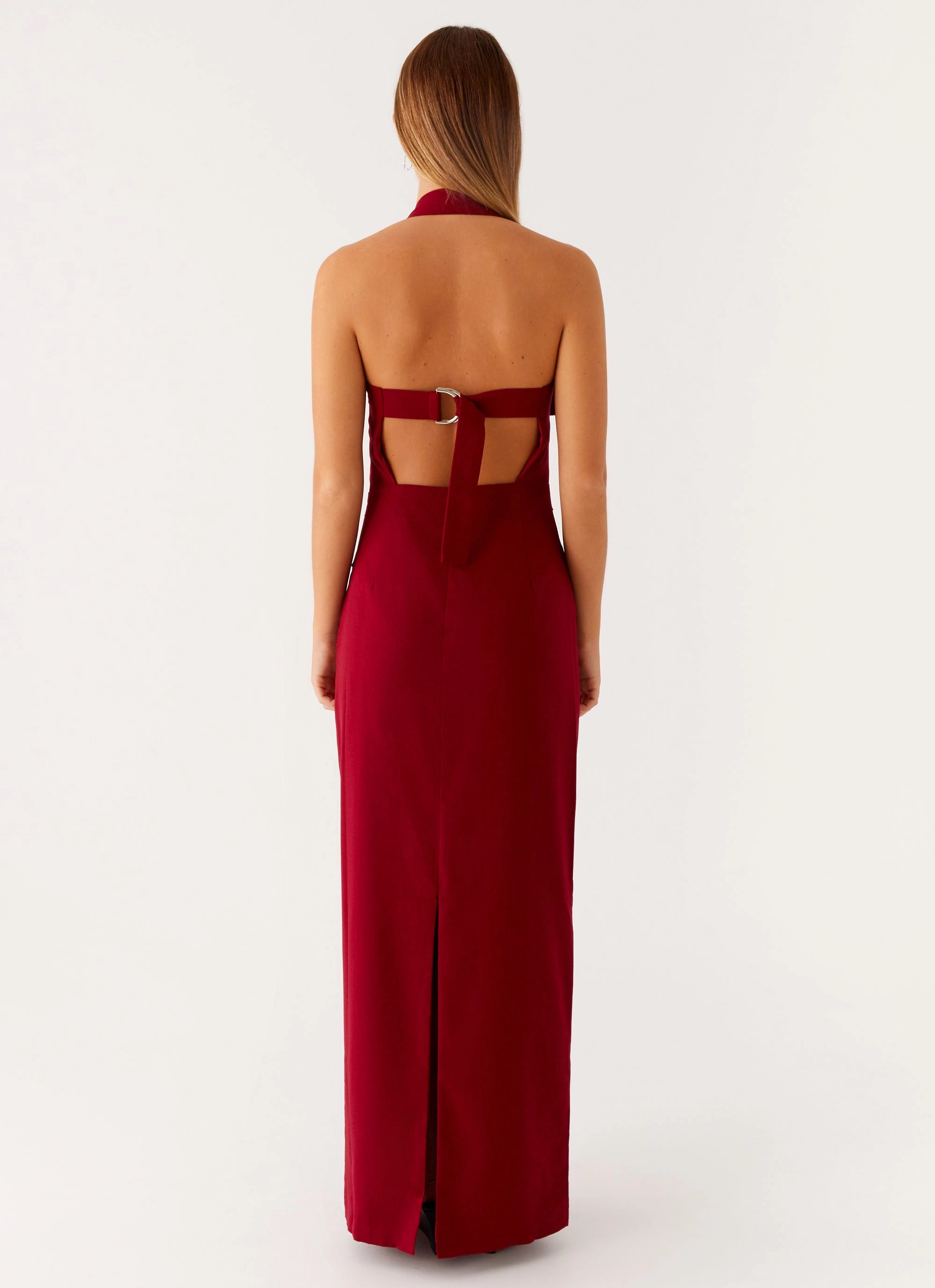 Airy Touch Lunch Date Rumour Has it Maxi Dress - Red