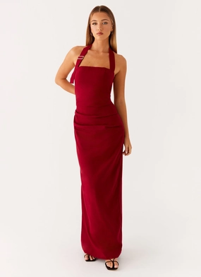 Flowy casual dress Work Chic Rumour Has it Maxi Dress - Red
