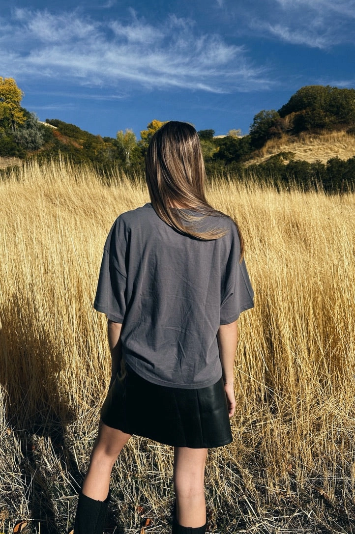 Longhorn Stitch Crop Tee - FINAL SALE Timeless Cut Wool Sweater