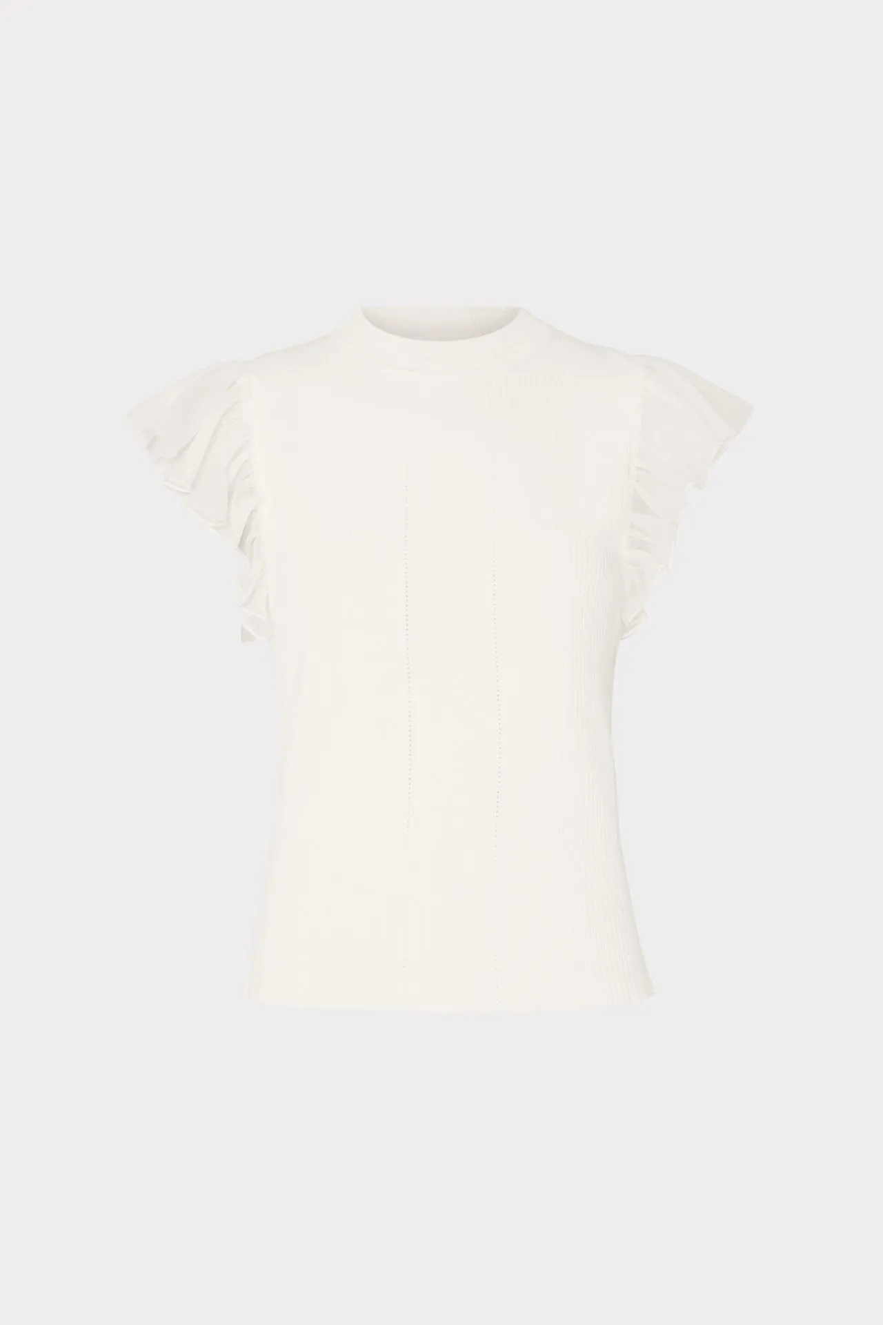 Everyday Look Chiffon Flutter Sleeve Knit Top