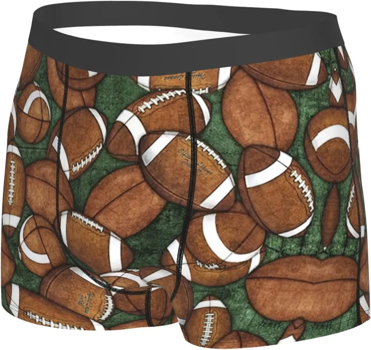 Football Green Boxer Briefs, Moisture Wicking & Breathable,Underwear for Men
