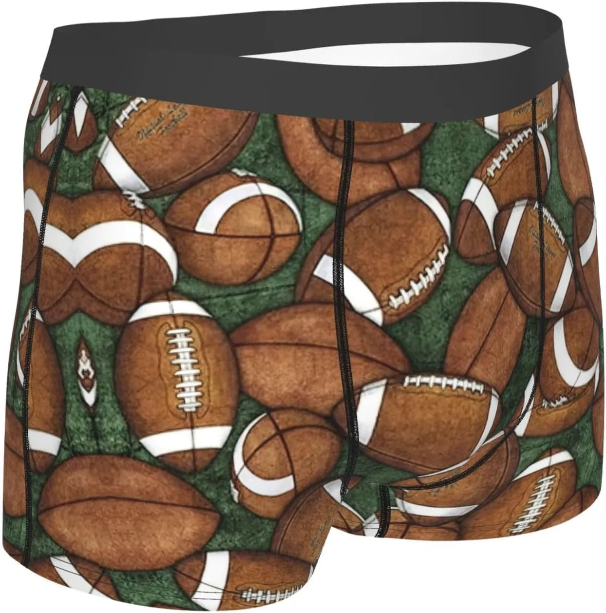 Football Green Boxer Briefs, Moisture Wicking & Breathable,Underwear for Men
