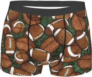 Football Green Boxer Briefs, Moisture Wicking & Breathable,Underwear for Men