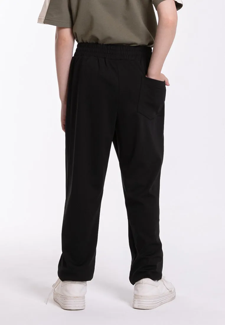 Forest Kids Unisex Fine Polyester Spandex Jogger Pants Boys Girls Stretchable Long Pants - FK10058