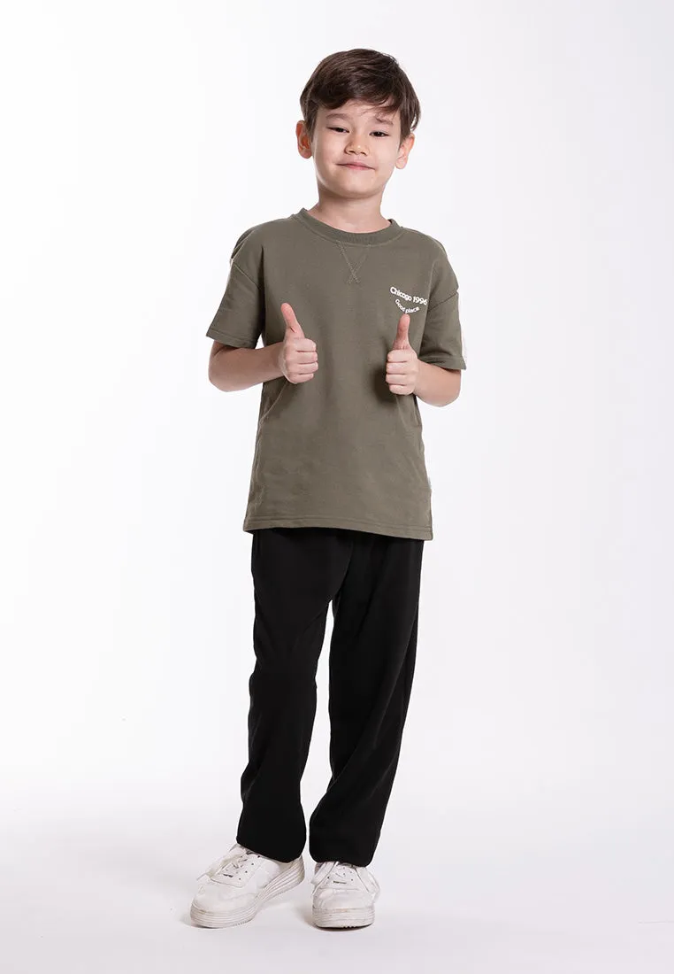 Forest Kids Unisex Fine Polyester Spandex Jogger Pants Boys Girls Stretchable Long Pants - FK10058
