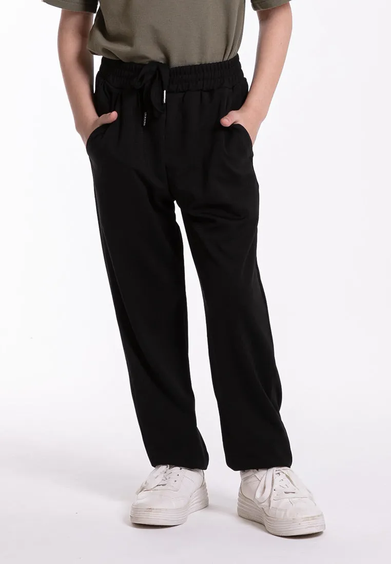 Forest Kids Unisex Fine Polyester Spandex Jogger Pants Boys Girls Stretchable Long Pants - FK10058