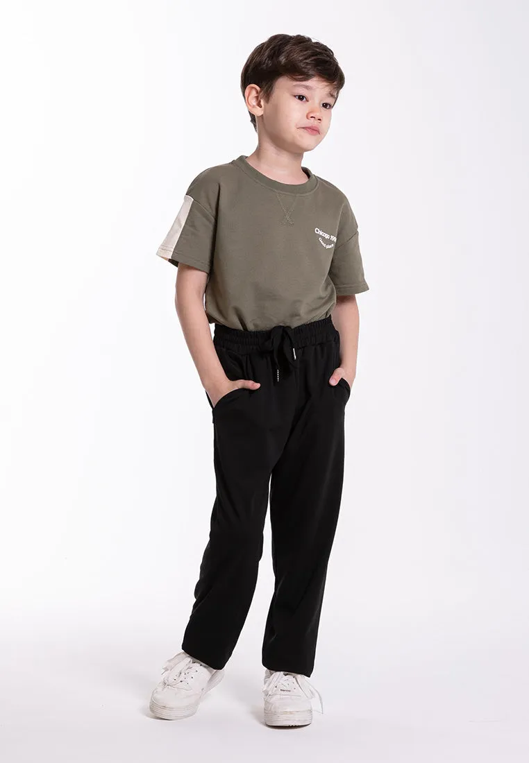 Forest Kids Unisex Fine Polyester Spandex Jogger Pants Boys Girls Stretchable Long Pants - FK10058