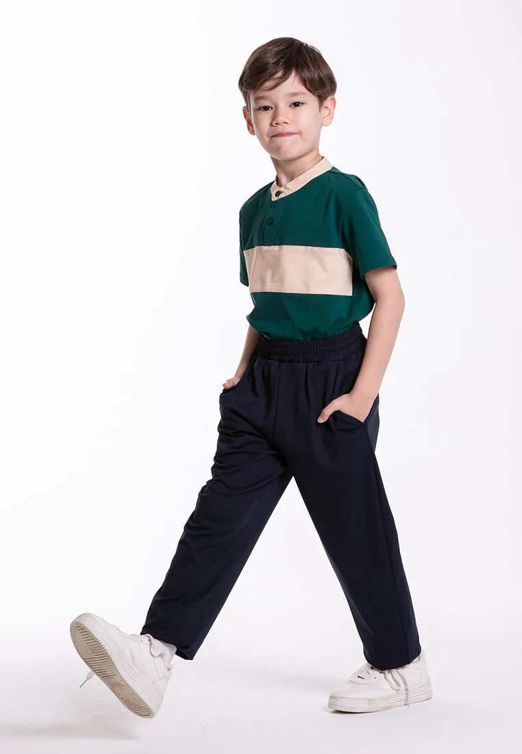 Forest Kids Unisex Fine Polyester Spandex Jogger Pants Boys Girls Stretchable Long Pants - FK10058