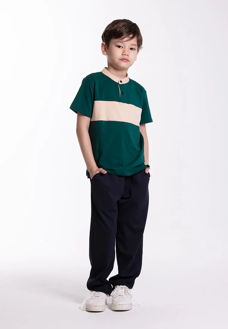 Forest Kids Unisex Fine Polyester Spandex Jogger Pants Boys Girls Stretchable Long Pants - FK10058