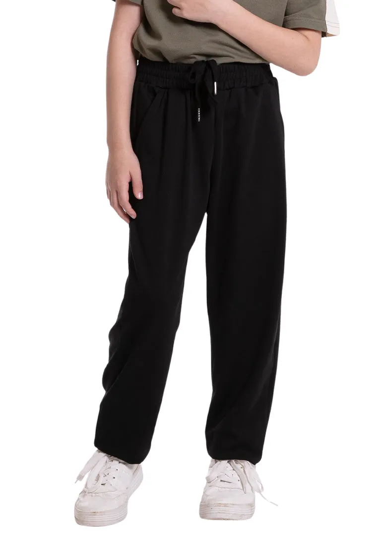 Forest Kids Unisex Fine Polyester Spandex Jogger Pants Boys Girls Stretchable Long Pants - FK10058
