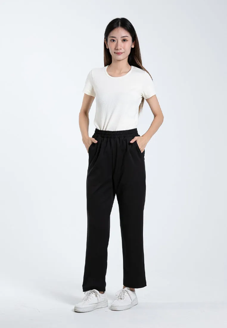 Forest Ladies Fine Polyester Spandex Jogger Pants Women Stretchable Long Pants | Seluar Panjang Perempuan - 810502