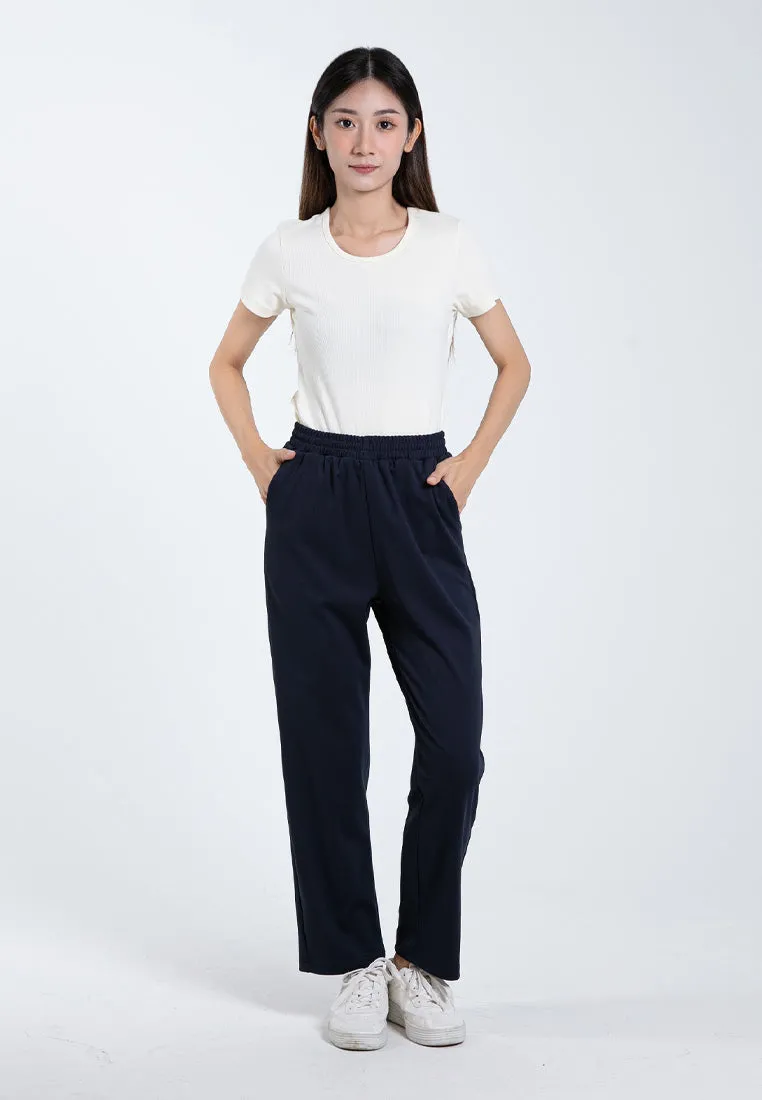 Forest Ladies Fine Polyester Spandex Jogger Pants Women Stretchable Long Pants | Seluar Panjang Perempuan - 810502