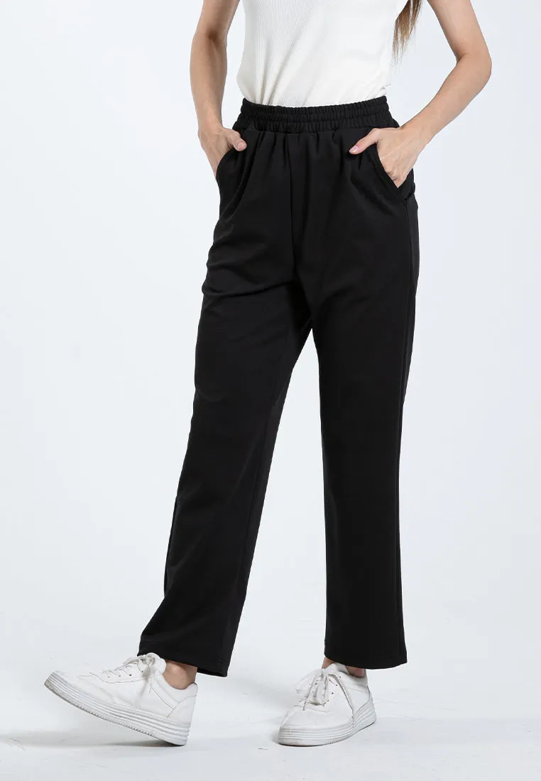 Forest Ladies Fine Polyester Spandex Jogger Pants Women Stretchable Long Pants | Seluar Panjang Perempuan - 810502