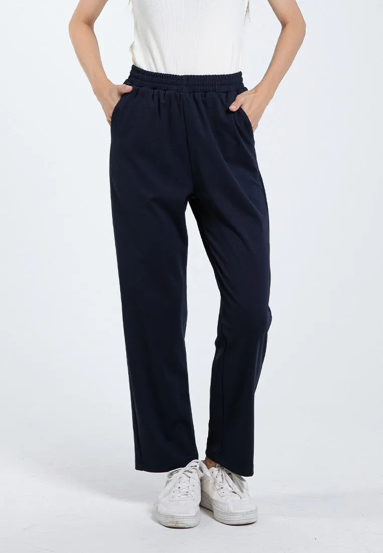 Forest Ladies Fine Polyester Spandex Jogger Pants Women Stretchable Long Pants | Seluar Panjang Perempuan - 810502