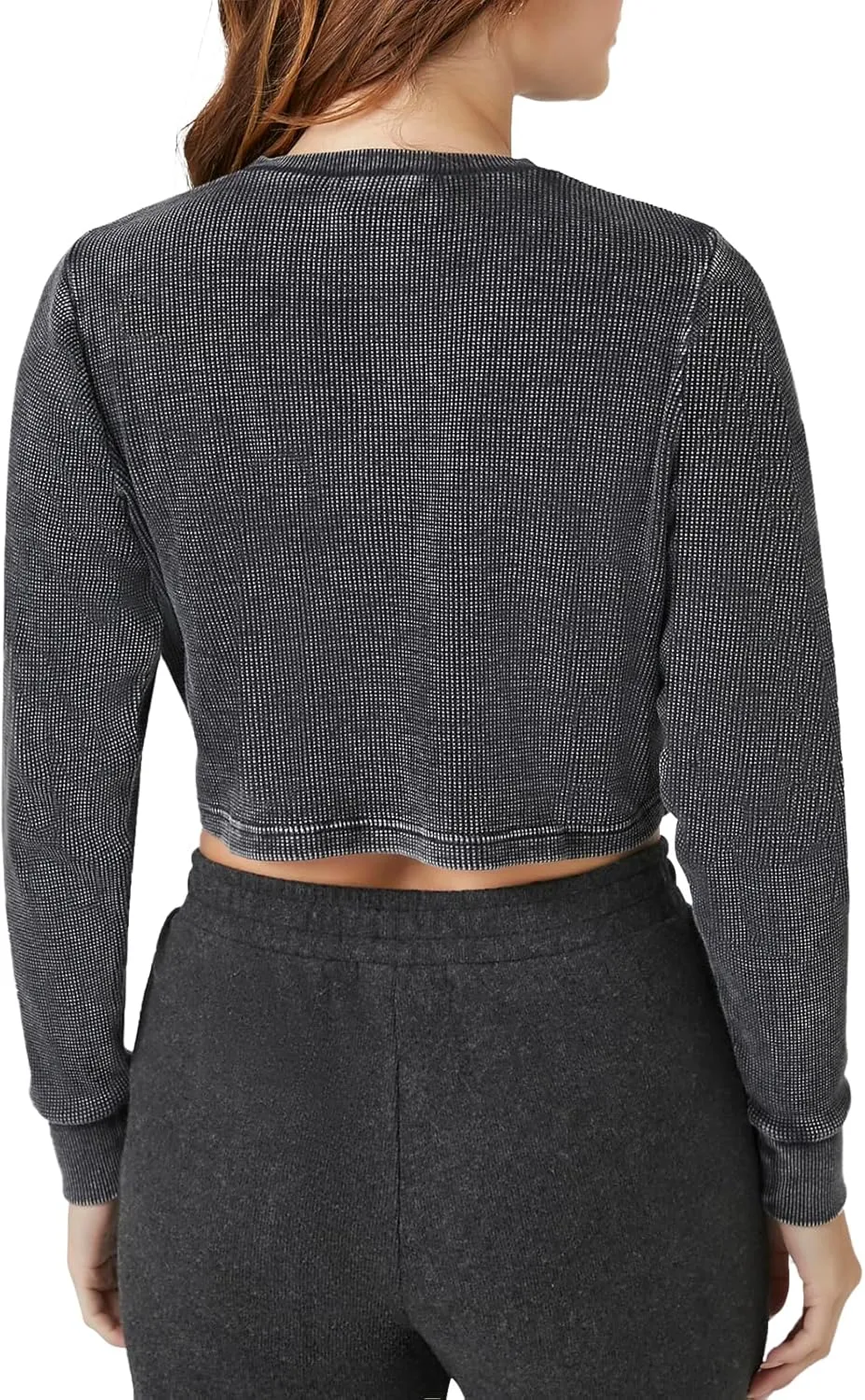 Forever 21 Women's Cotton Ribbed Cropped Henley Top