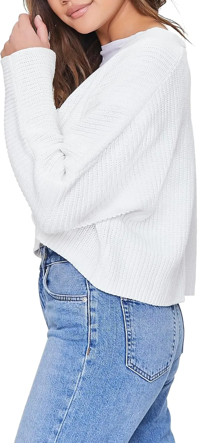 Forever 21 Women's Ribbed Knit Cardigan Sweater