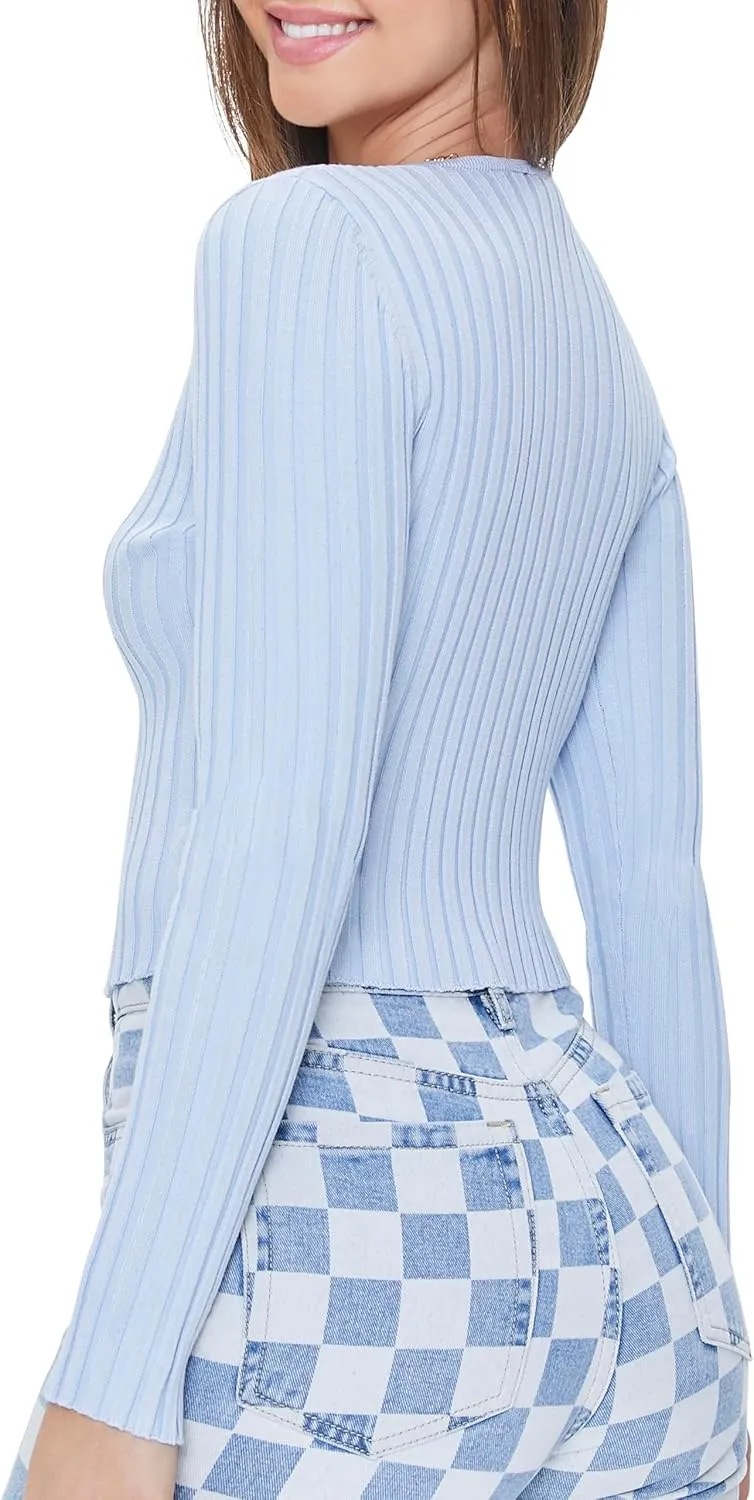 Forever 21 Women's Ribbed Knit Cardigan Sweater