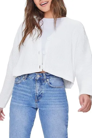 Forever 21 Women's Ribbed Knit Cardigan Sweater