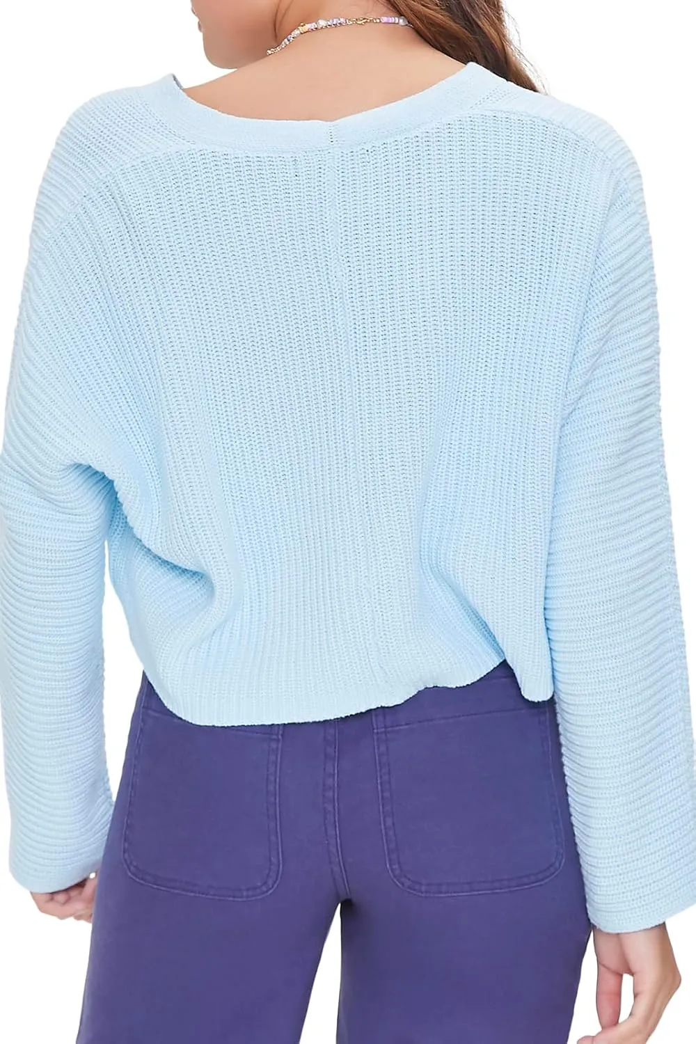 Forever 21 Women's Ribbed Knit Cardigan Sweater