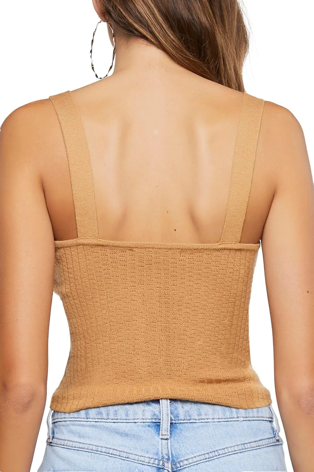 Forever 21 Women's Ribbed Sweater-Knit Top