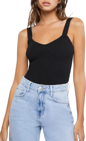Forever 21 Women's Ribbed Sweater-Knit Top