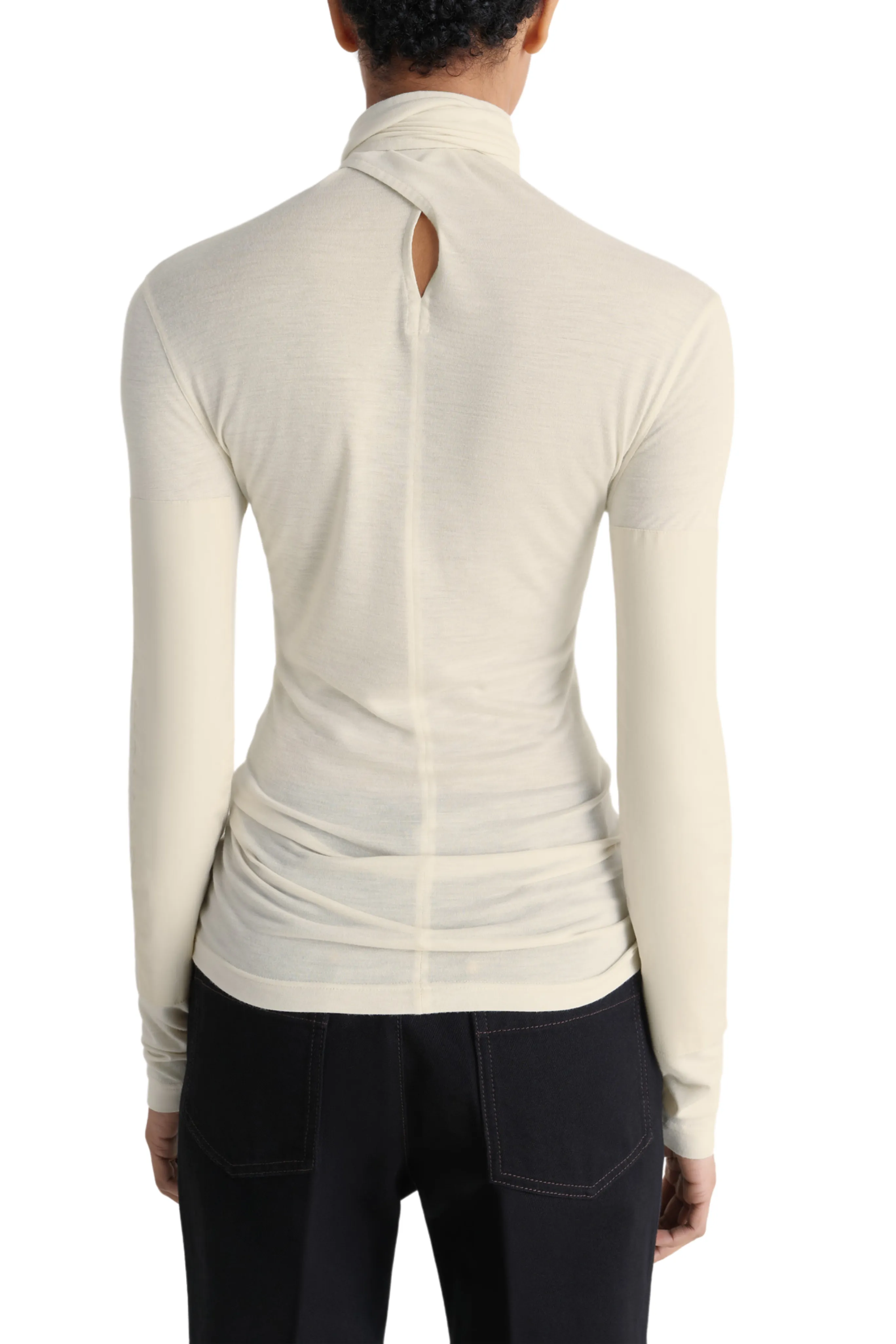 Foulard Top in Pearl White NonFade Dye