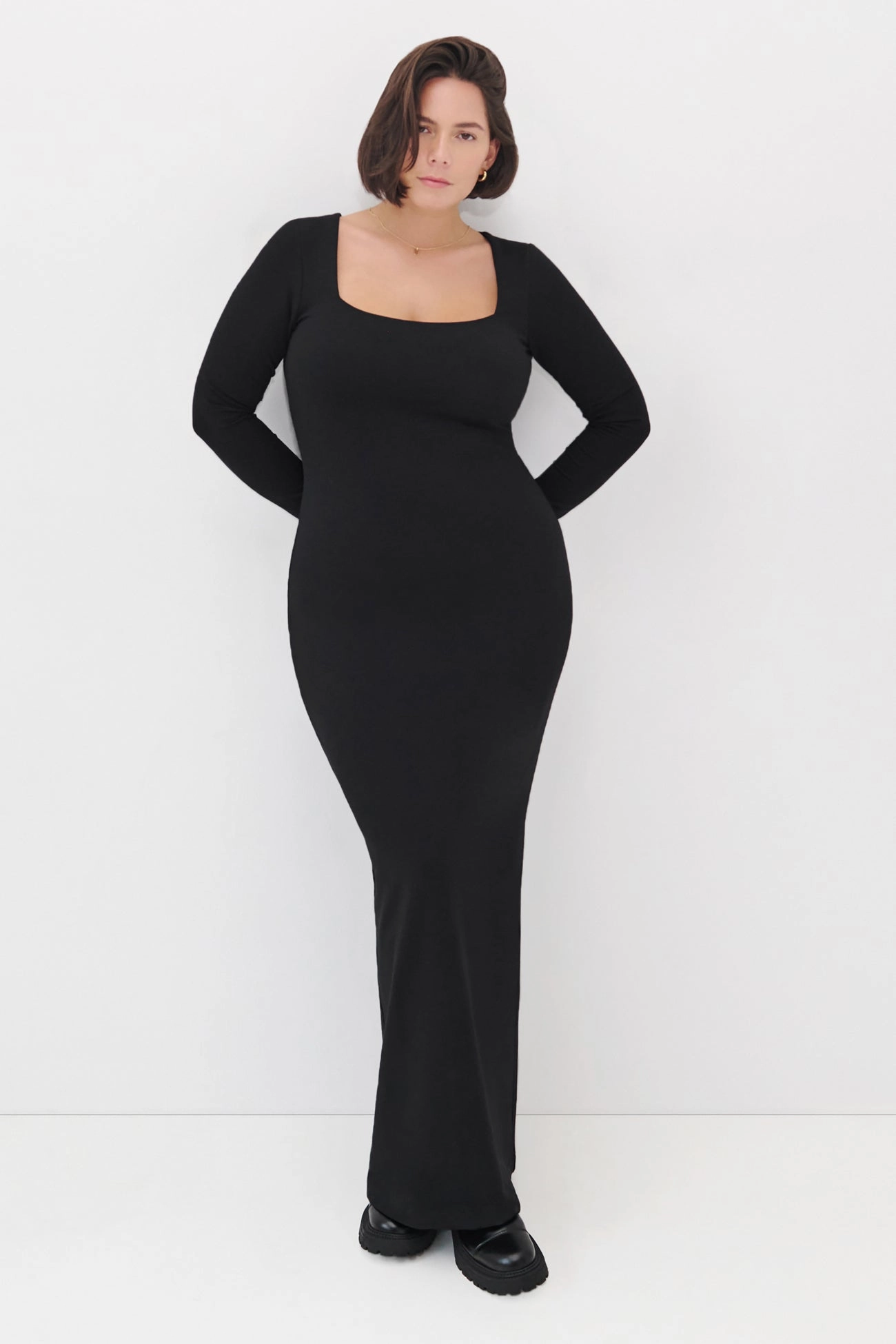 Soft Material ButtonFront Yvonne Dress