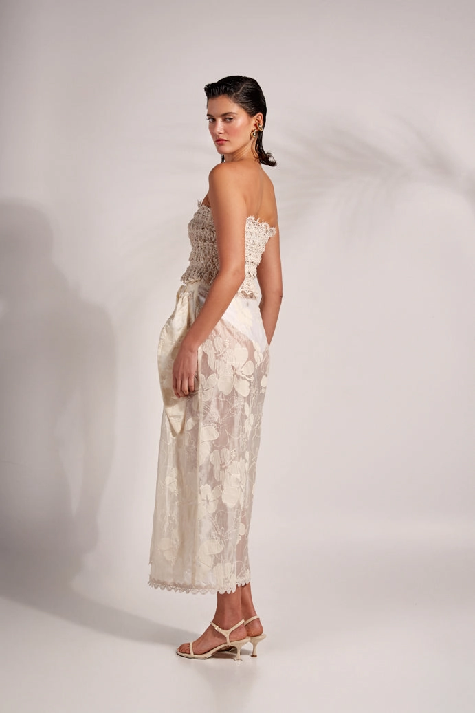 Travel Ready FRANCA SKIRT CREAM