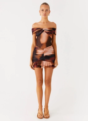 Frances Mini Dress - Black Gradient All-season