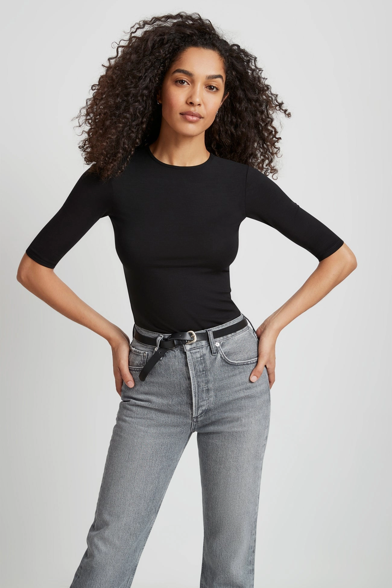 Ribbed Collar Style Frankie Top