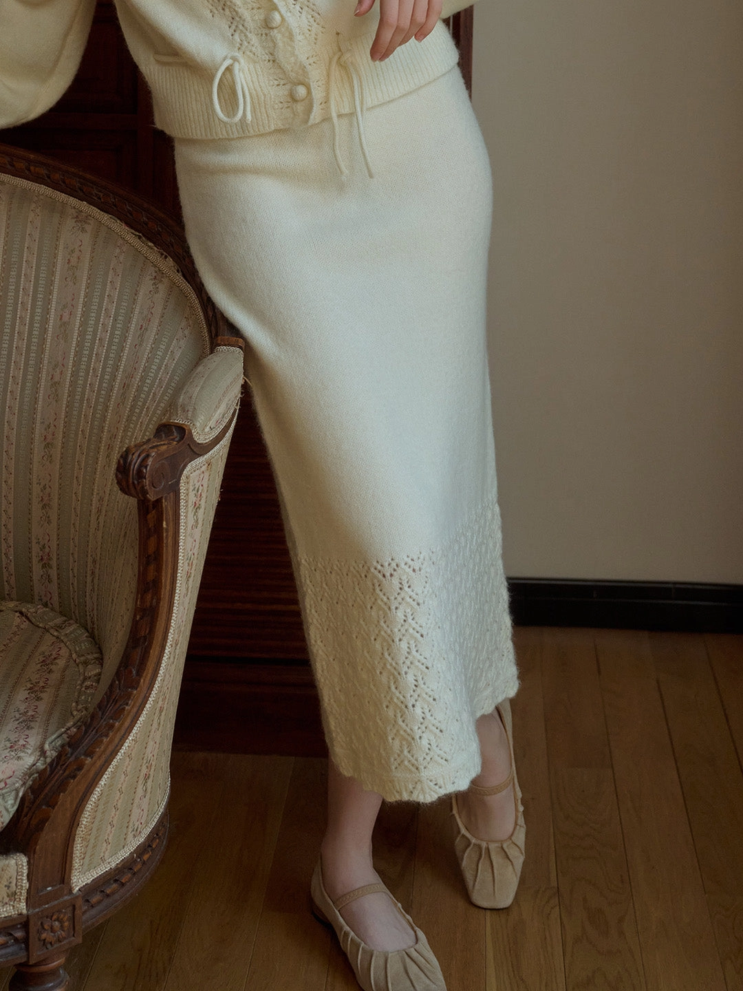 Quick Conversion Hem Water Resistant Finish Charley Cutout Crocheted Hem Skirt