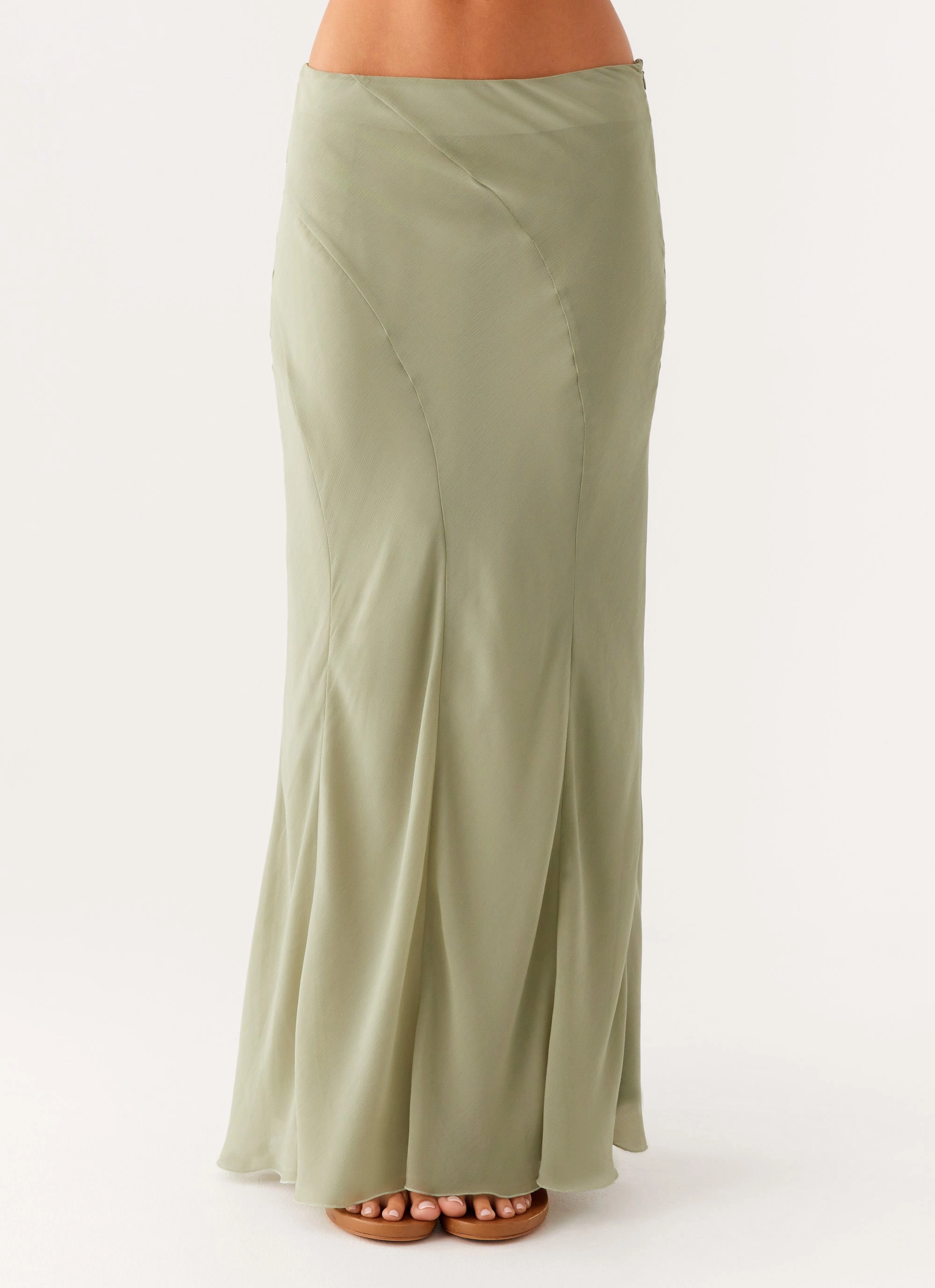Maddox Maxi Skirt - Sage Low Maintenance Fabric