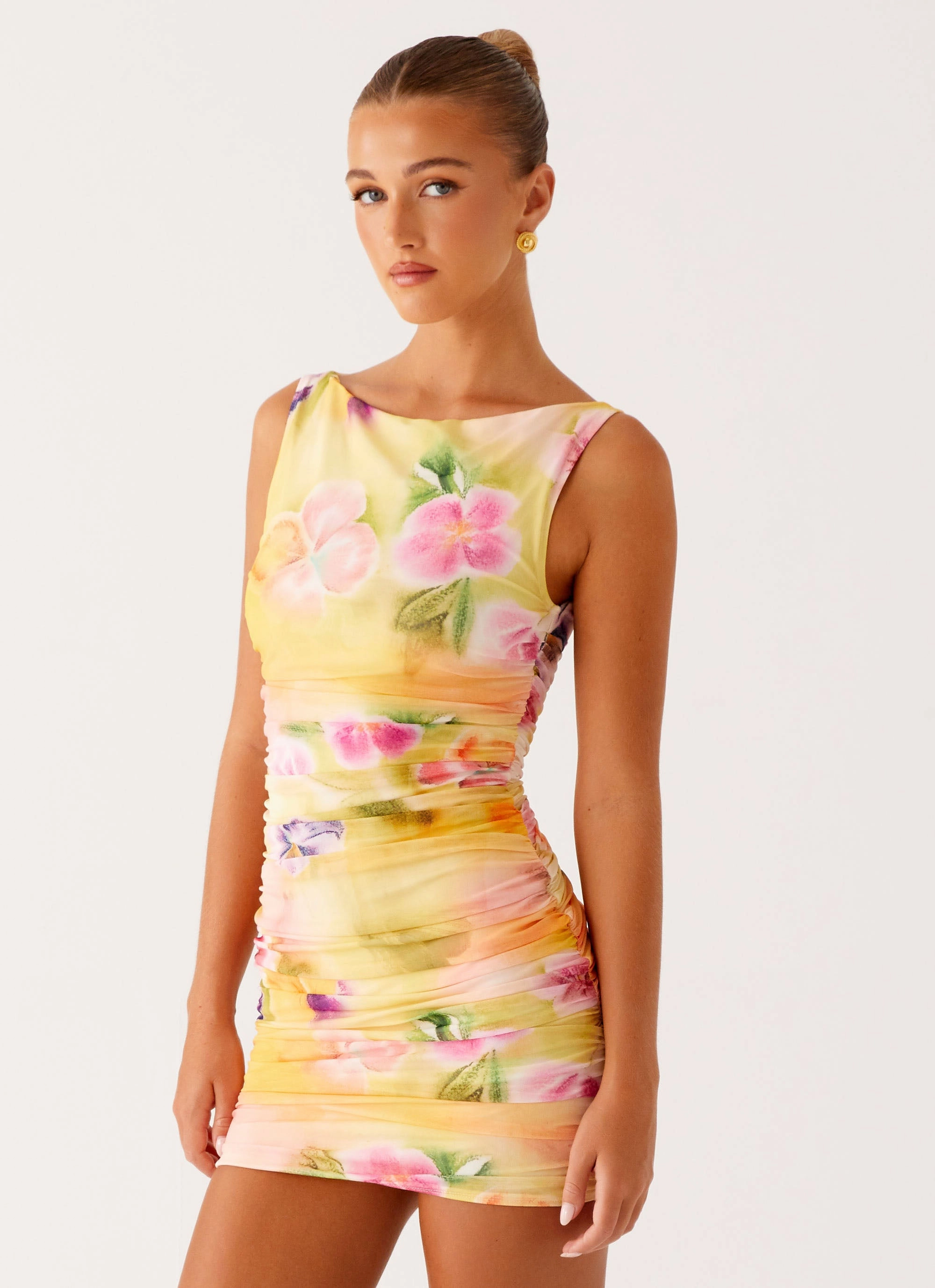 All Season Wear Yennifer Mini Dress - Sunburst Floral