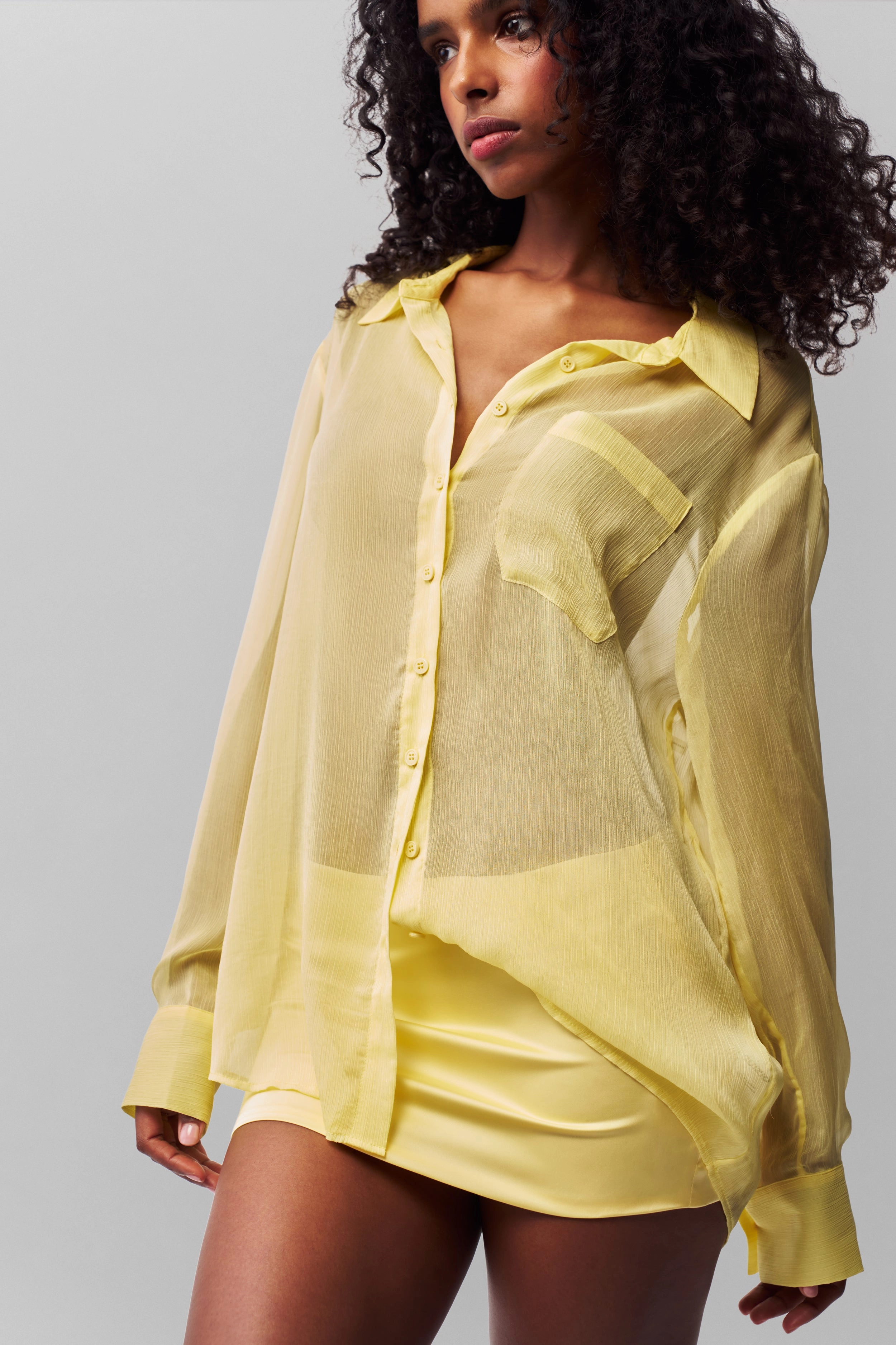 Fold Over Design Scalloped Edge Satin Mini Skirt