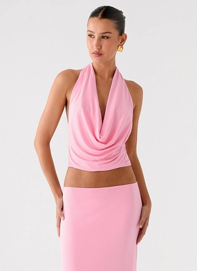 Ashi Cowl Top - Pink EthicallySourced