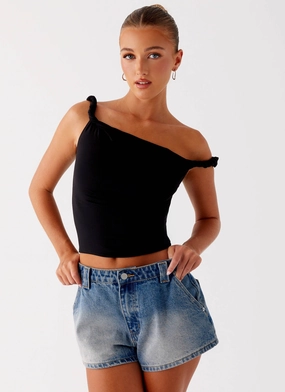 Frida Denim Shorts - Vintage Wash Blue BreathableWebbing