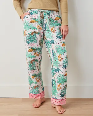 Frisky Firs - Lightweight Flannel PJ Pants - Sweet Cream