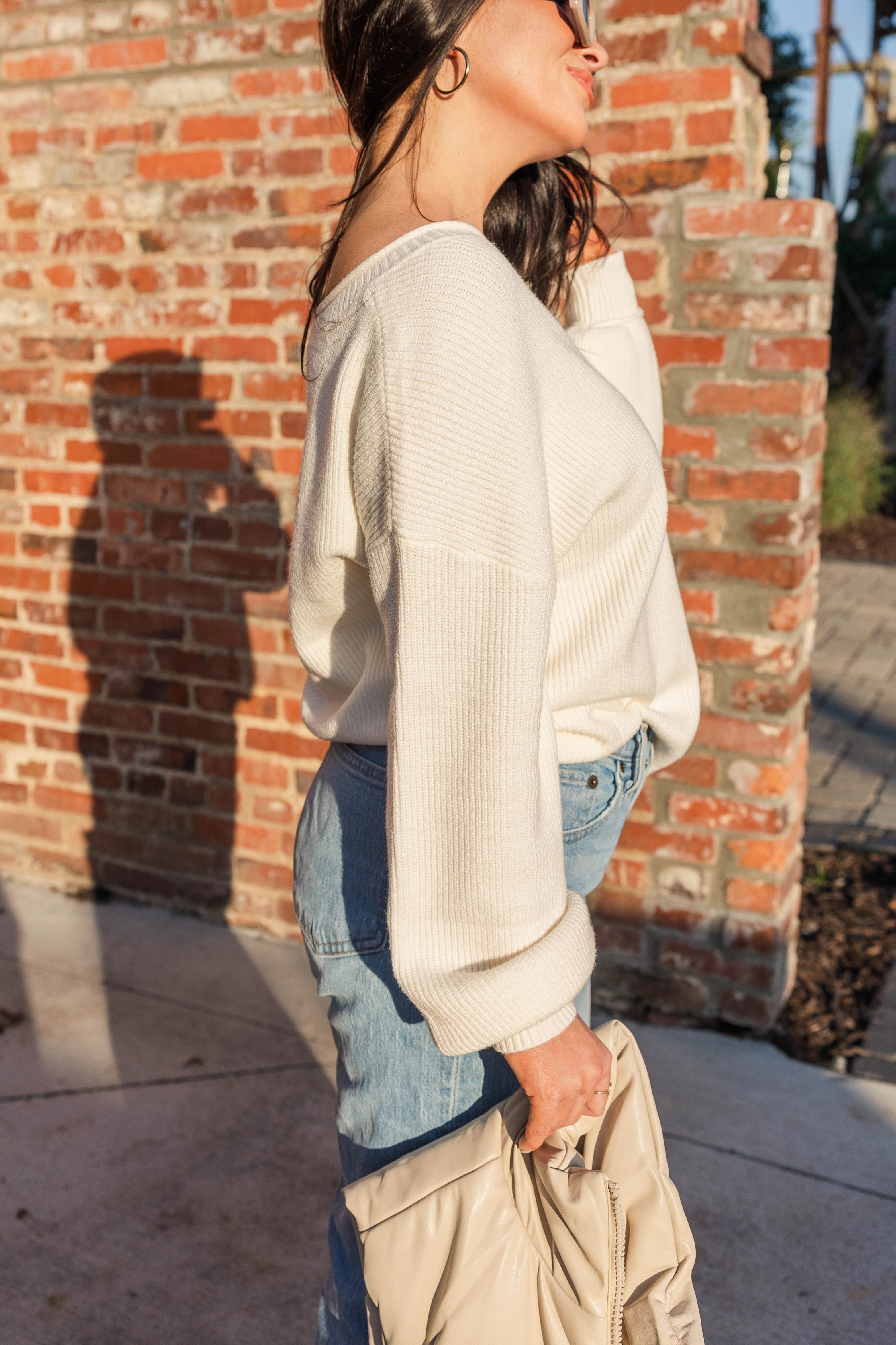 Frost V Neck Sweater Layered Ply Construction
