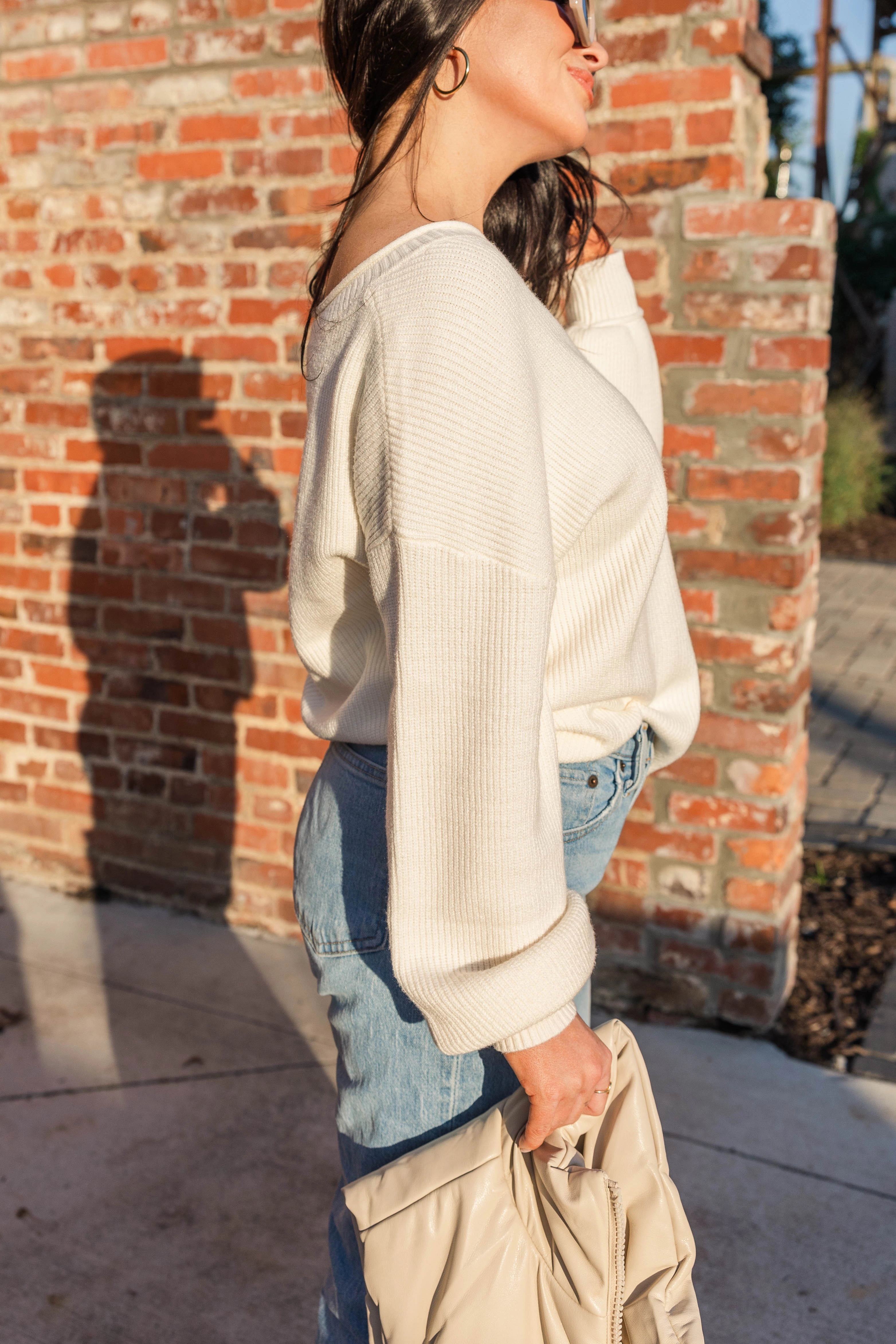 Minimal Warmth Frost V Neck Sweater