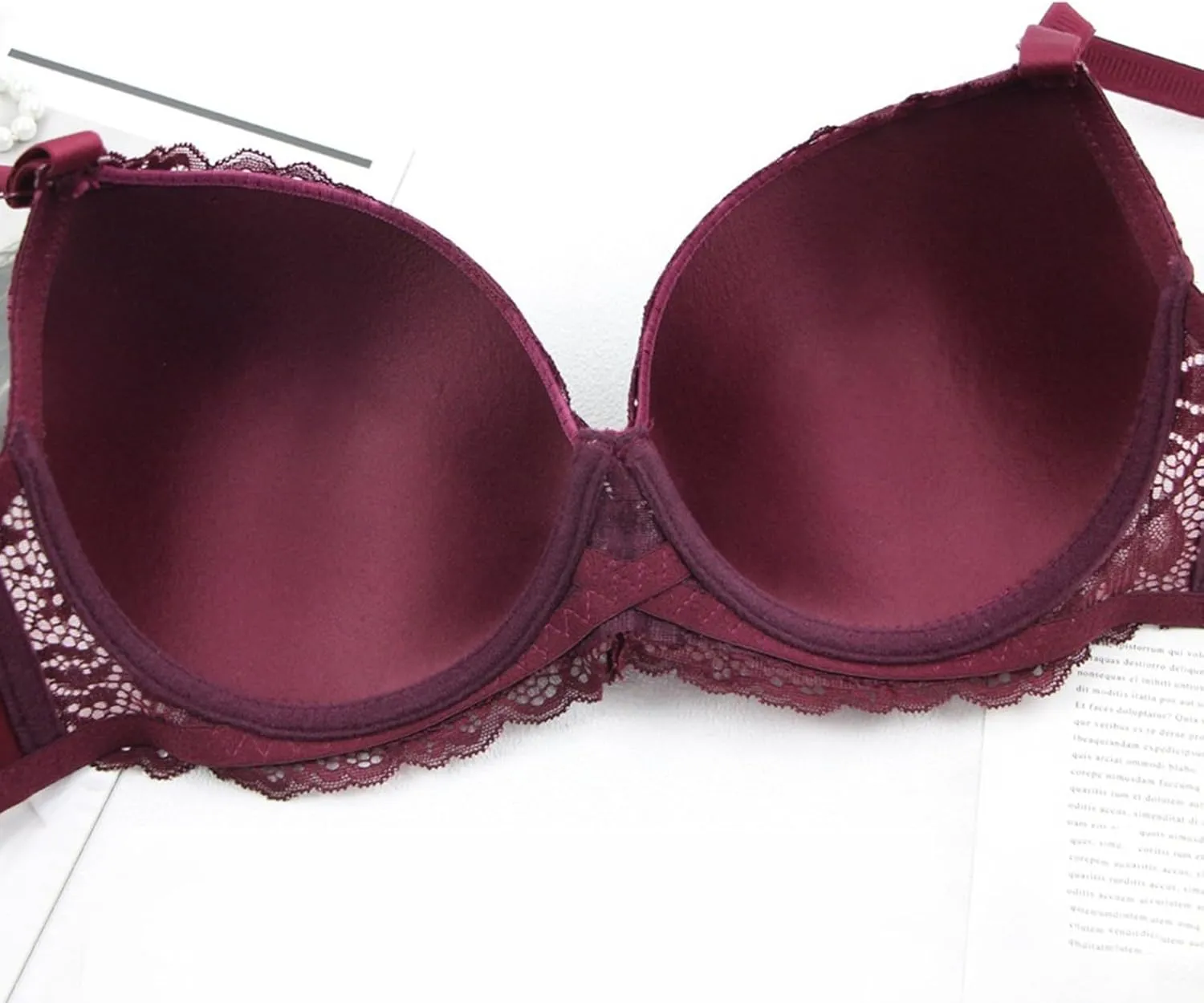 Full Lace Sexy Fashion Lingerie Large Size Bra Removable Double Shoulder Straps Back Women Bras