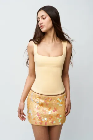 ribbed texture Full Length Celestial Top