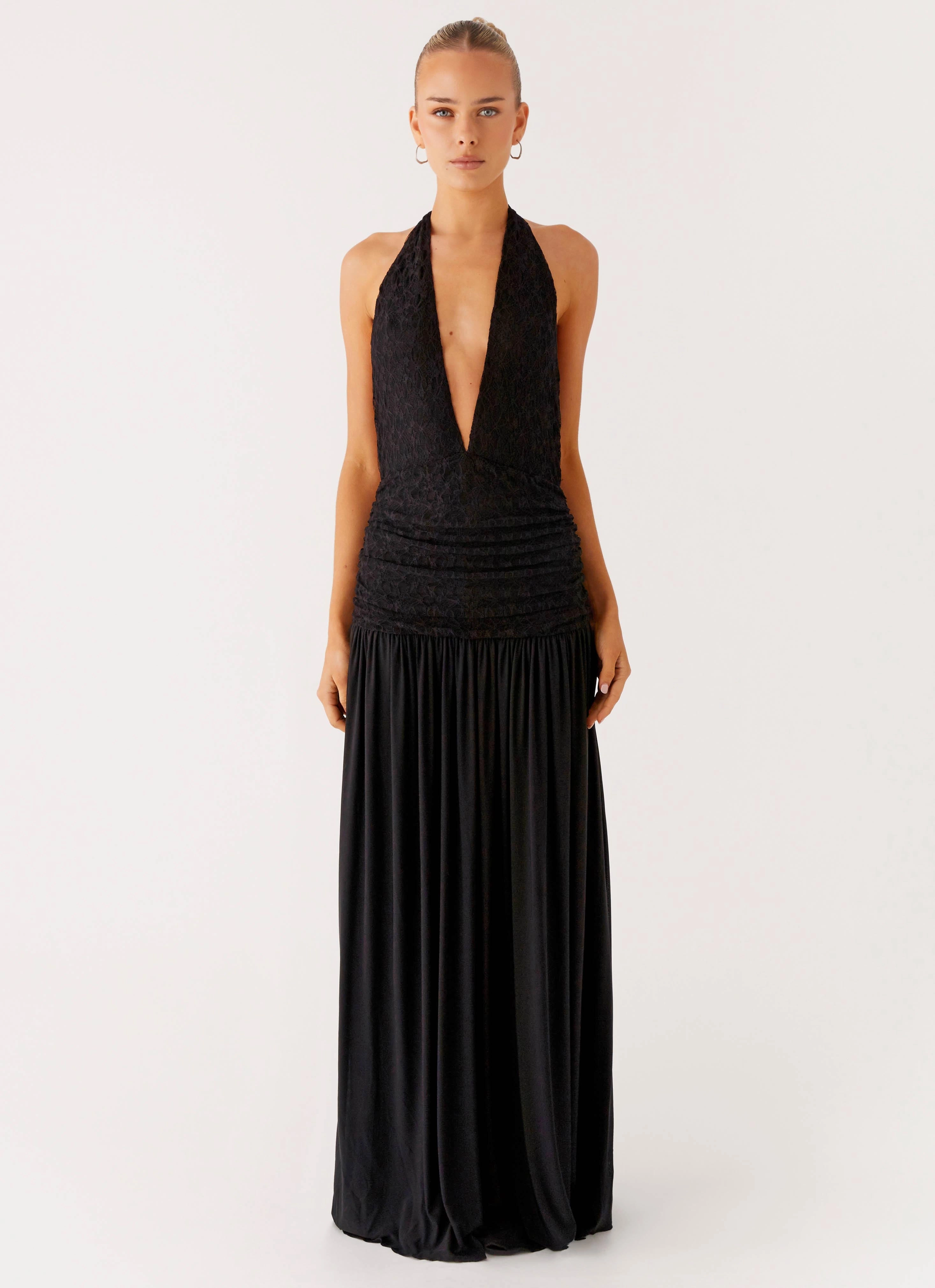 Full Attention Maxi Dress - Black Daily Silhouette