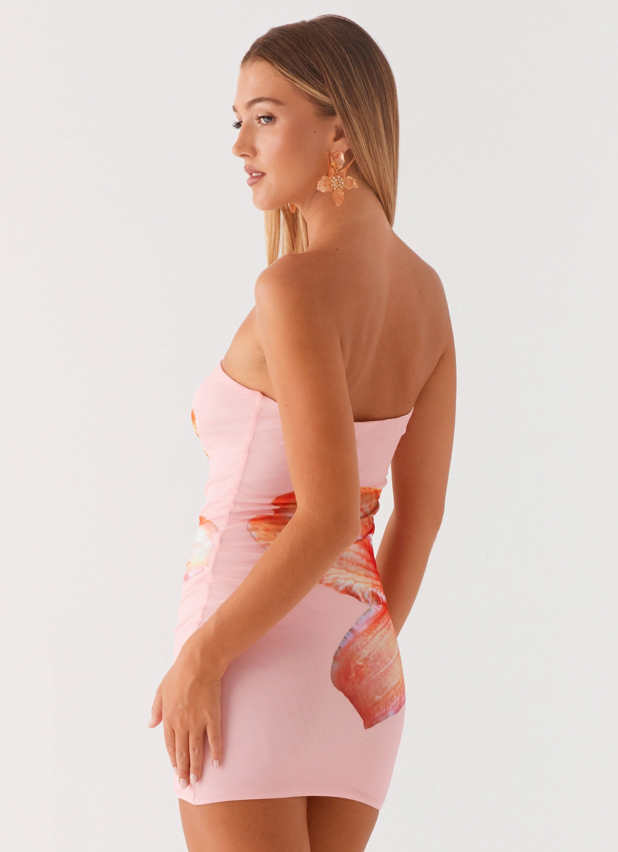 Full Bloom Mini Dress - Pink Outfit Mix Dust Proof Fabric