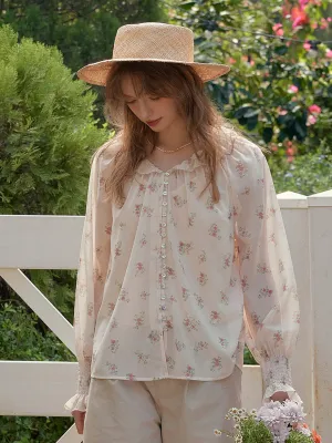 ??Final Sale??Jessamine Round Neck Floral Blouse Eco Friendly Fabric