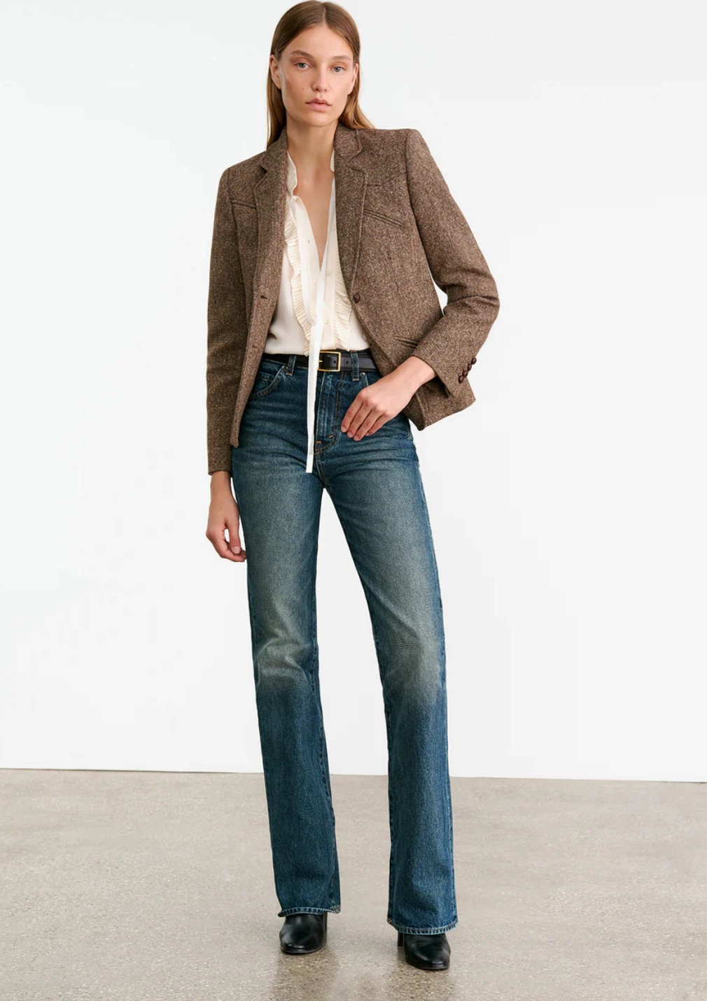 Base-layer Lyon Jacket in Brown Donegal