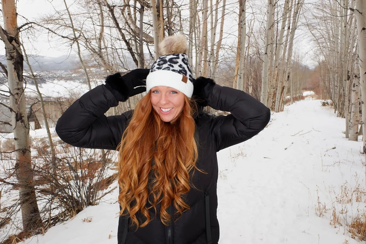 Funky Junque Cozy Knit Pom Beanie - Stylish Winter Hat for Women - Animal Prints, Value Packs, Wool Blend