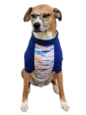 Funky Shark Raglan Dog Pajamas